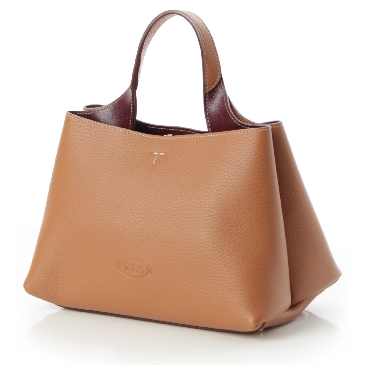 TOD’S leather T Timeless Small 2WAY Handbag bag Brown