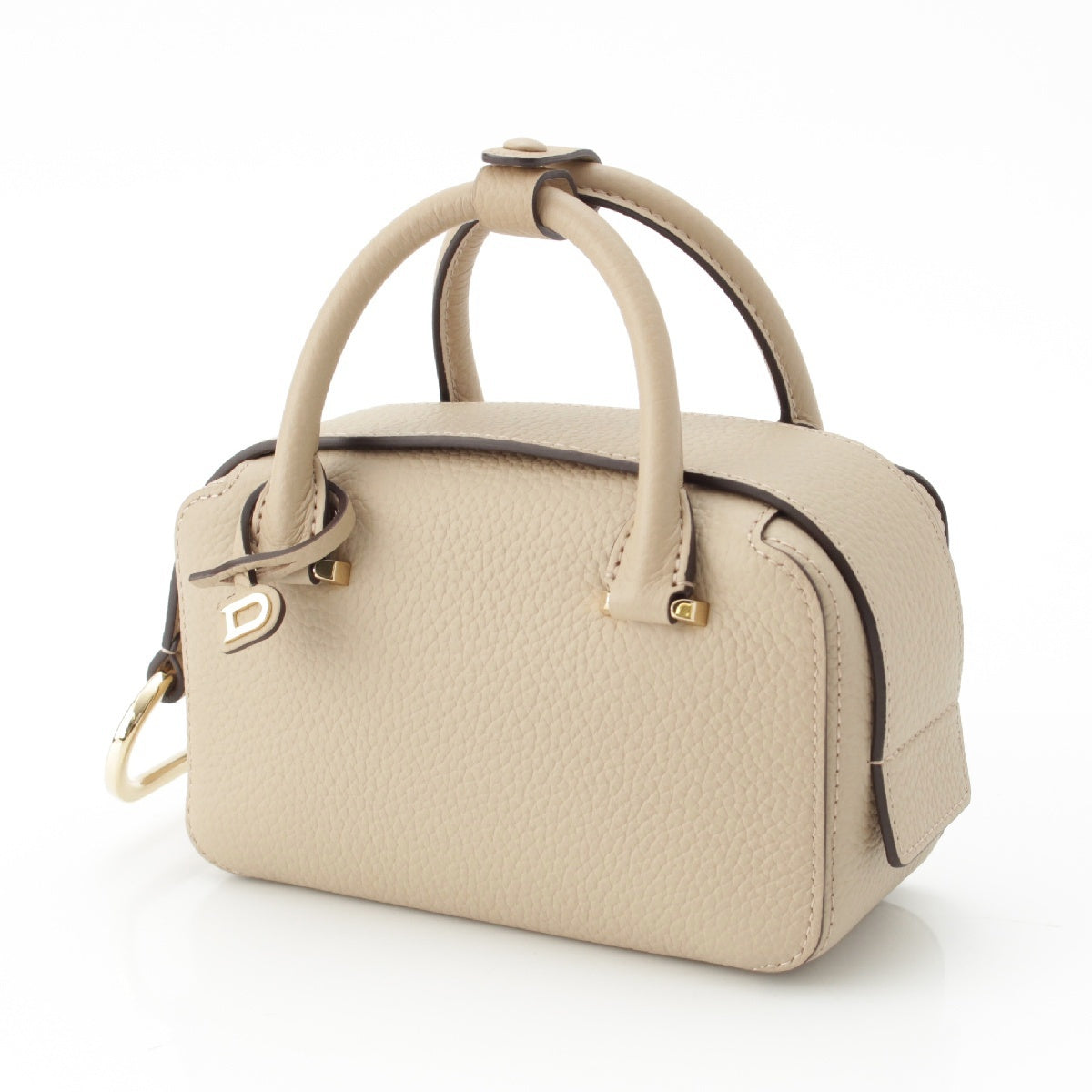 Delvaux cool box nano Taurillon Clemence soft grain leather 2WAY Shoulder Handbag AA0669AQY022LDO Ivory beige