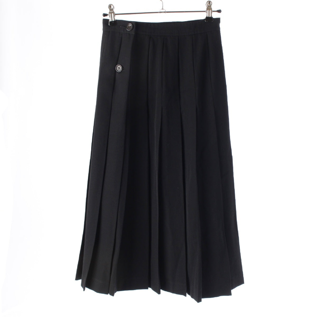 COMME des GARCONS 80S wool Pleated roll skirt GS-050210 black -