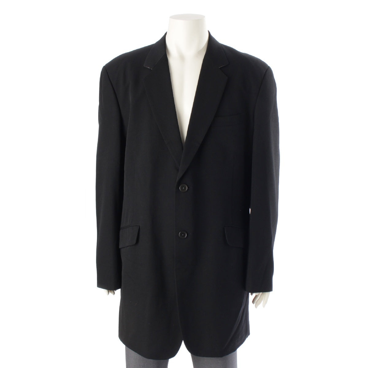 Yohji Yamamoto wool long tailored jacket MJ-J01-198 black 3