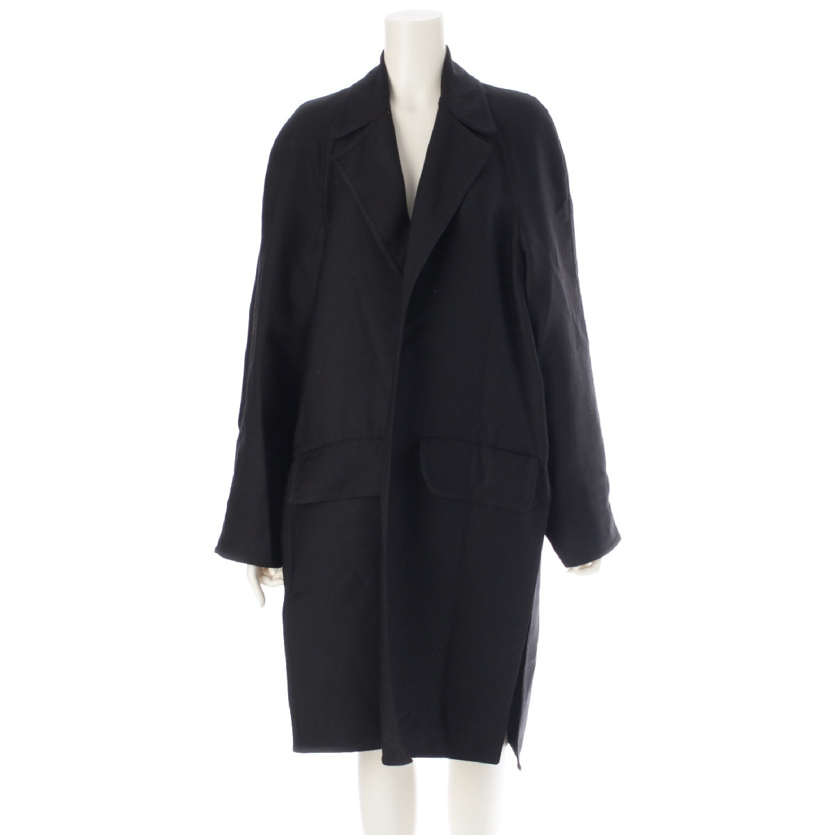 CELINE Phoebe period Buttonless wool coat outer 2 8M56 5143 black 36