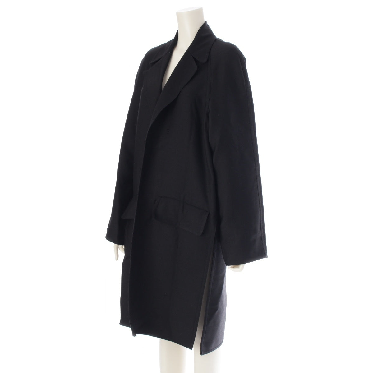 CELINE Phoebe period Buttonless wool coat outer 2 8M56 5143 black 36