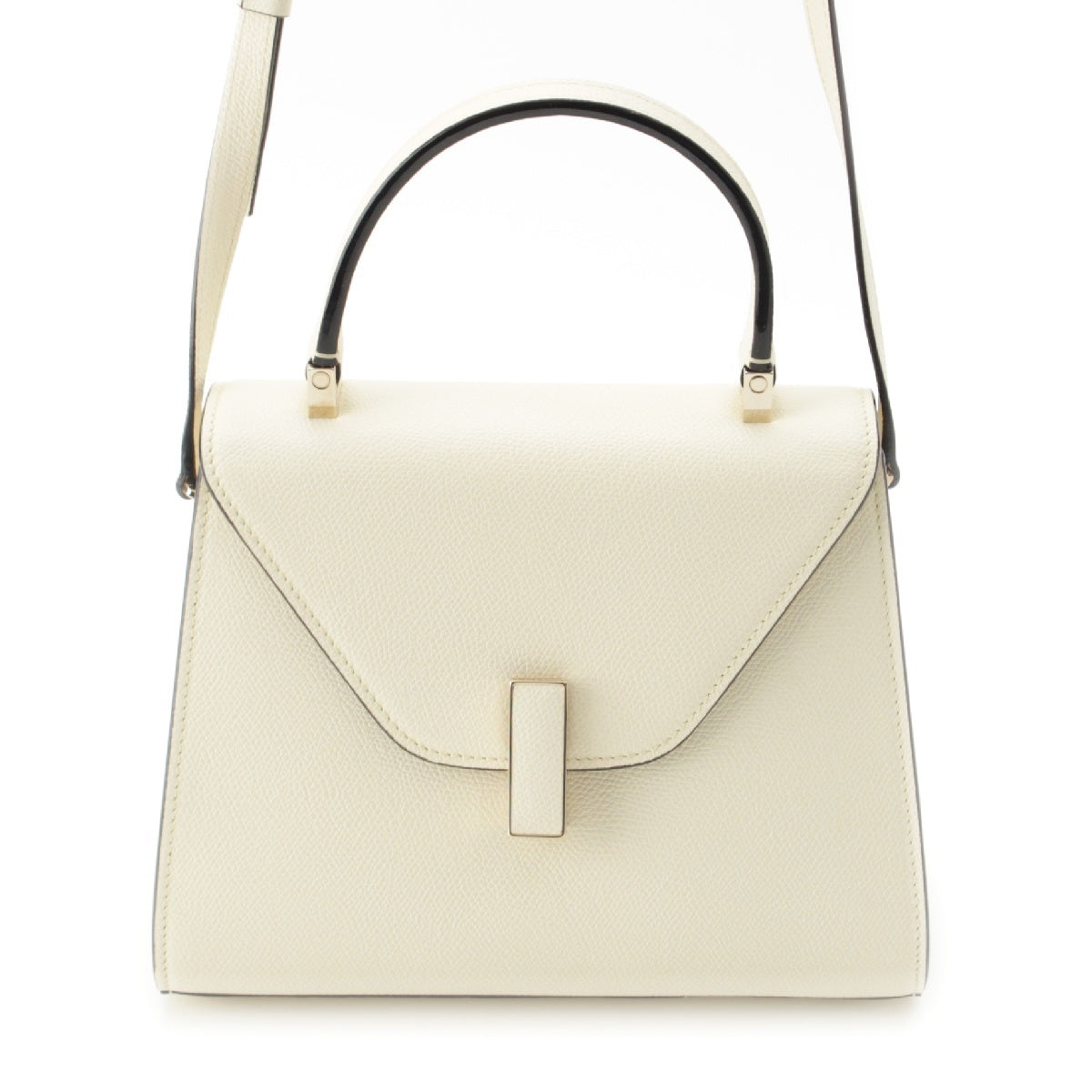 Valextra Mini Ijiide leather 2WAY Shoulder Handbag white