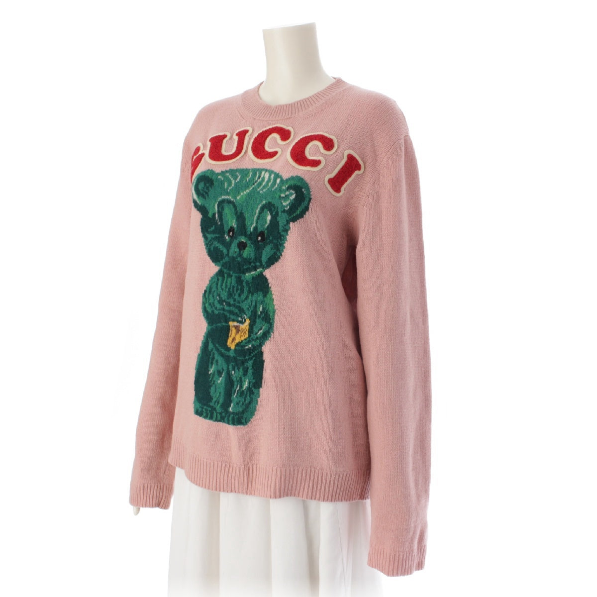 GUCCI wool Teddy Bear Knit sweater tops 523013 pink M