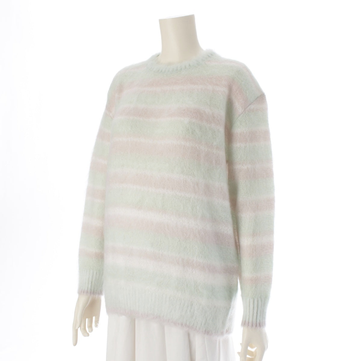 Drawer Mohair silk Long sleeve border knit Sweater tops 6513-199-1106 multicolor 1