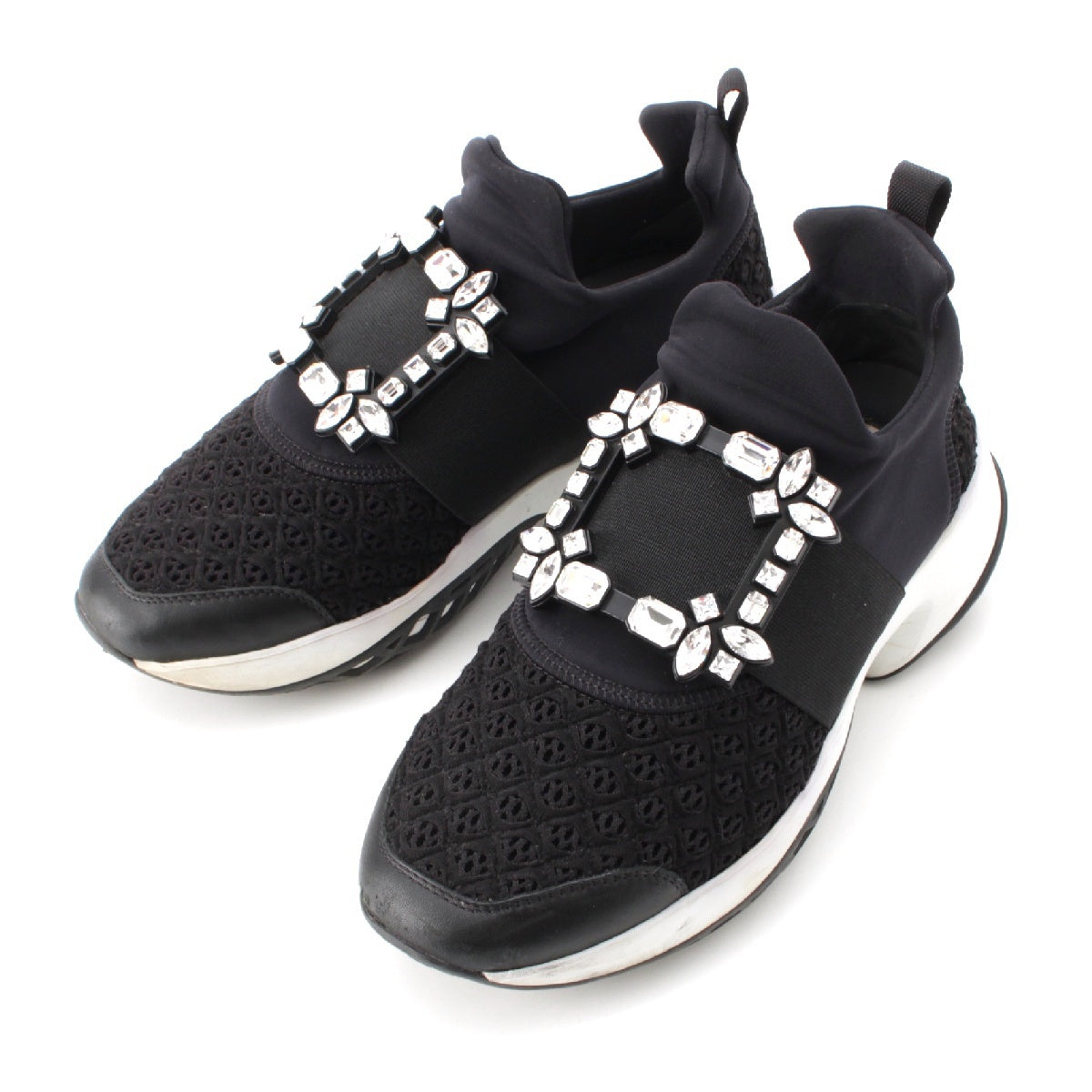 Roger Vivier fabric Vive Run Low Top sneakers Black x white 37