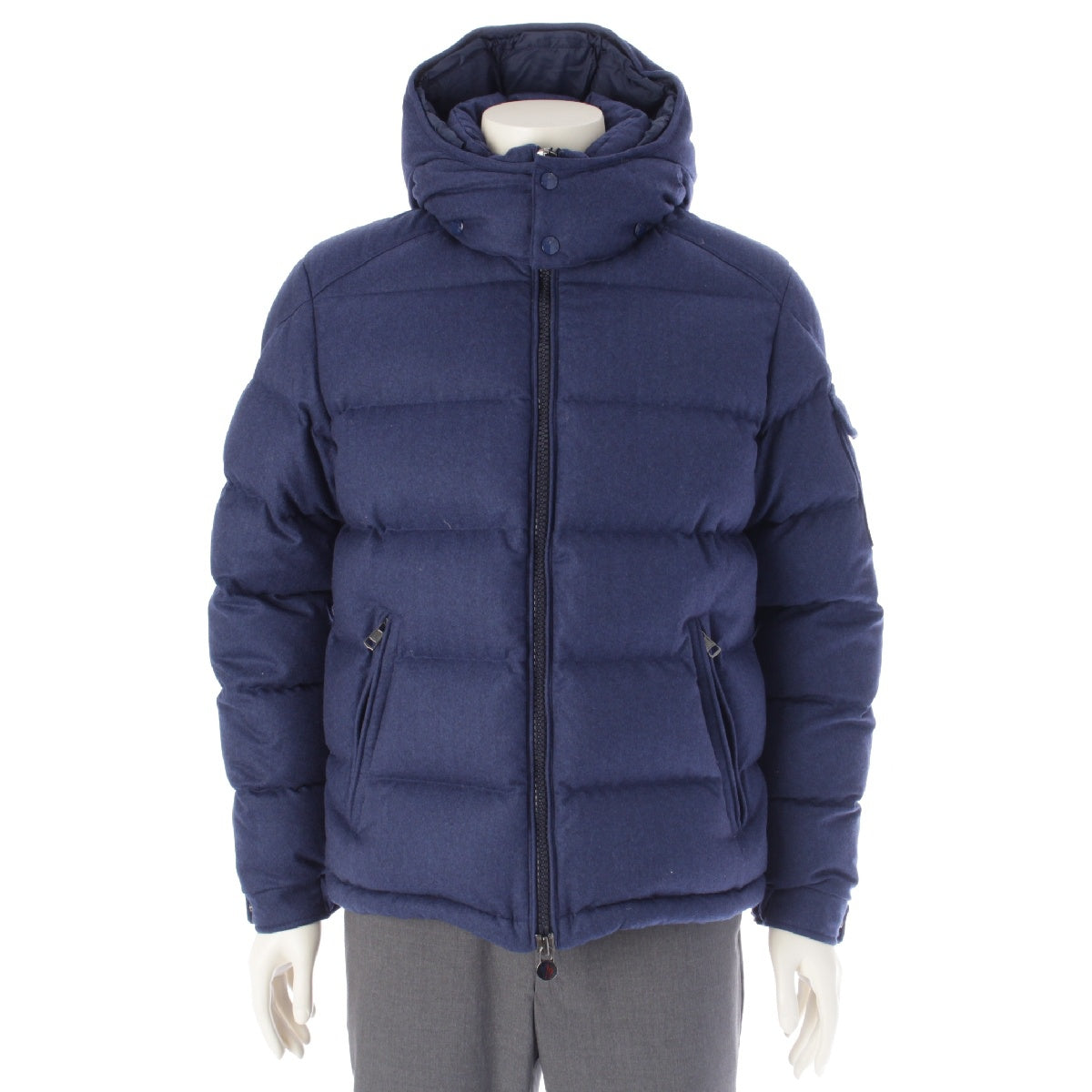 MONCLER 15 years MONTGENEVRE wool hood Down jacket outer blue 2