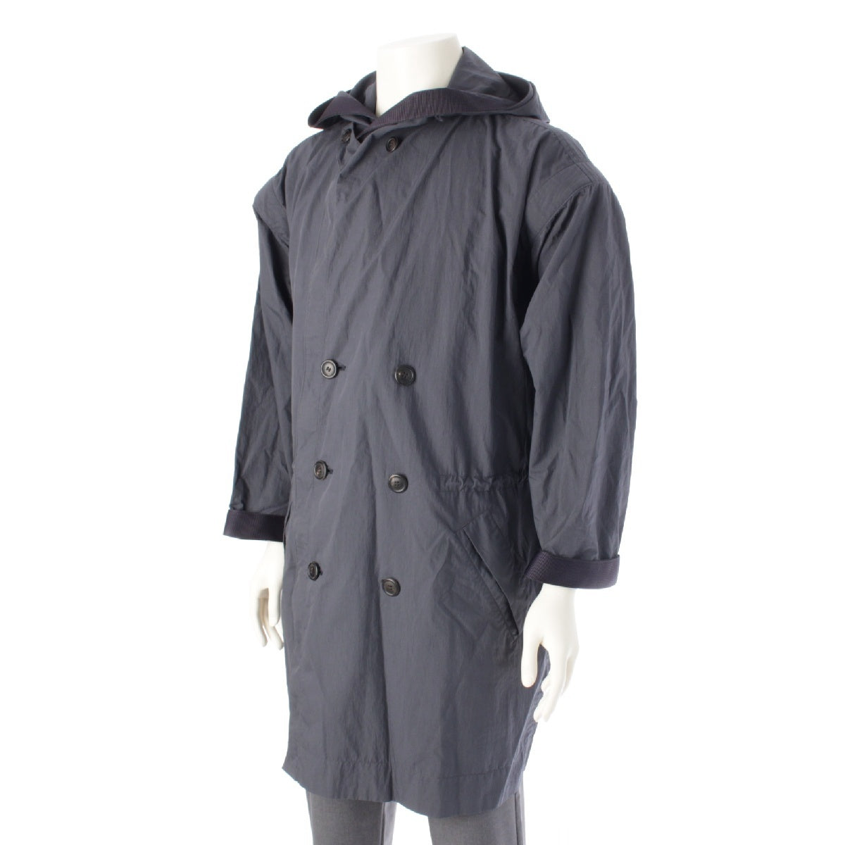 ISSEY MIYAKE MEN cotton Parker coat ME11FA002 Navy M