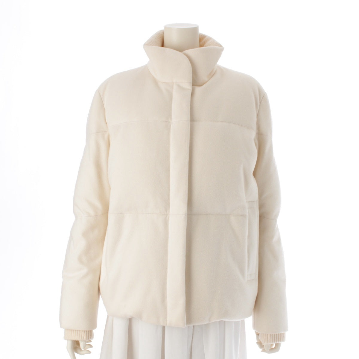 Loro Piana storm system cashmere Down jacket outer FAI3647 Ivory White M