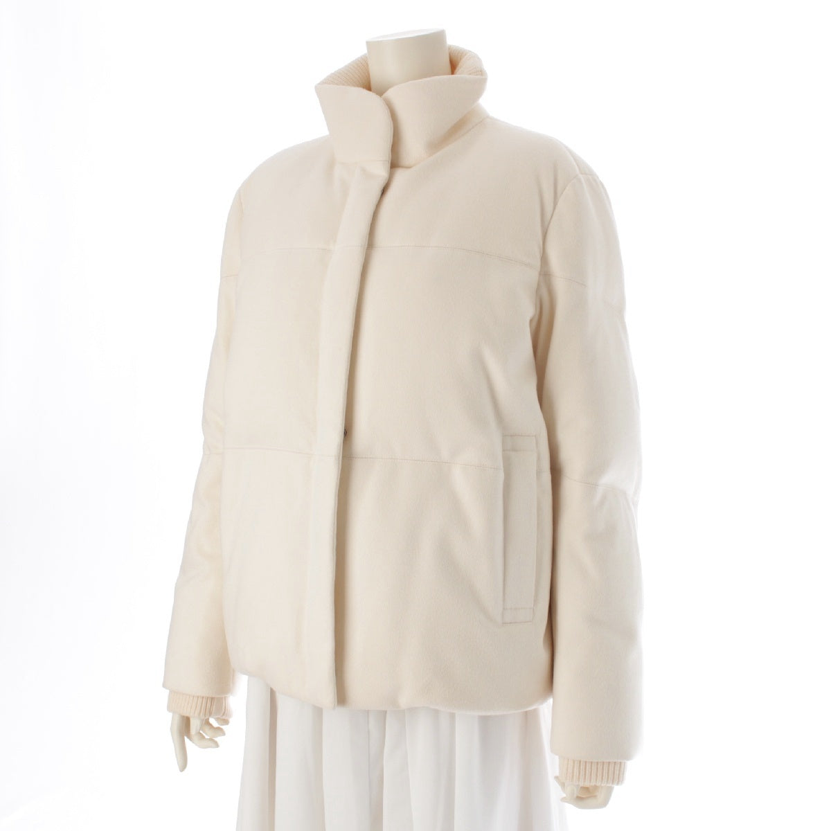 Loro Piana storm system cashmere Down jacket outer FAI3647 Ivory White M