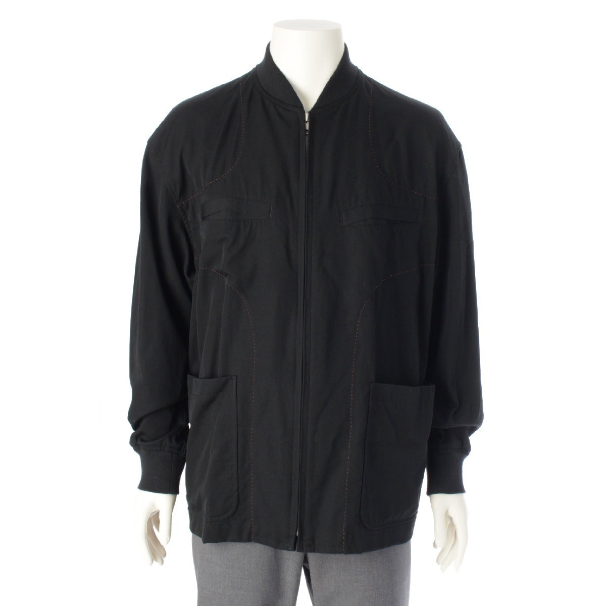 COMME des GARCONS HOMME AD1994 Tanaka Om Keiichi Tanaka Wool gabardine Vintage Stitch Zip Blouson outer HJ-020730 black M