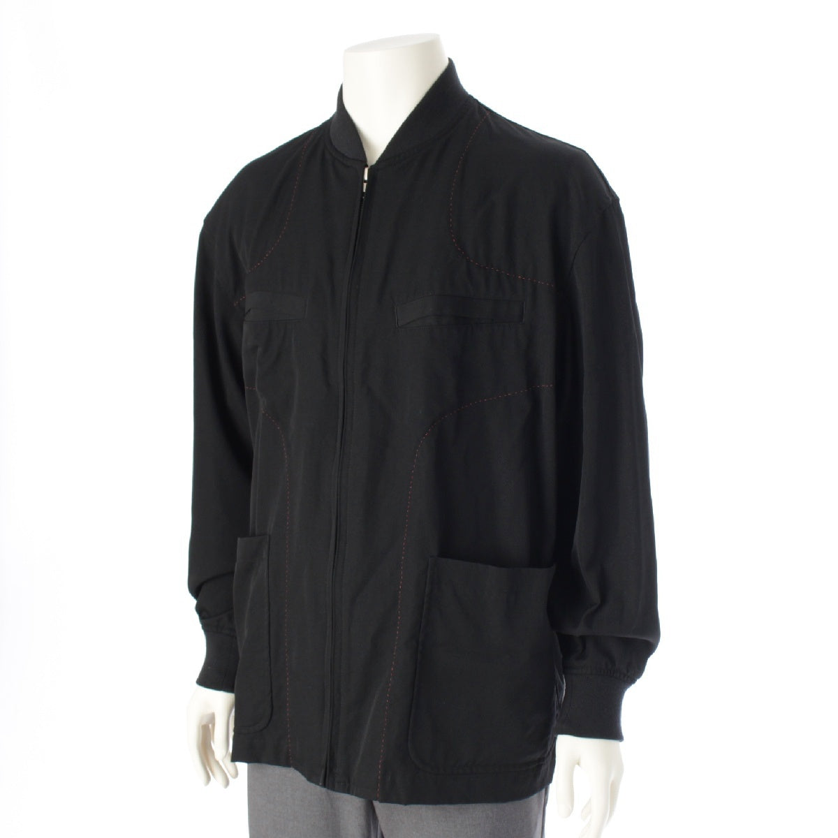 COMME des GARCONS HOMME AD1994 Tanaka Om Keiichi Tanaka Wool gabardine Vintage Stitch Zip Blouson outer HJ-020730 black M