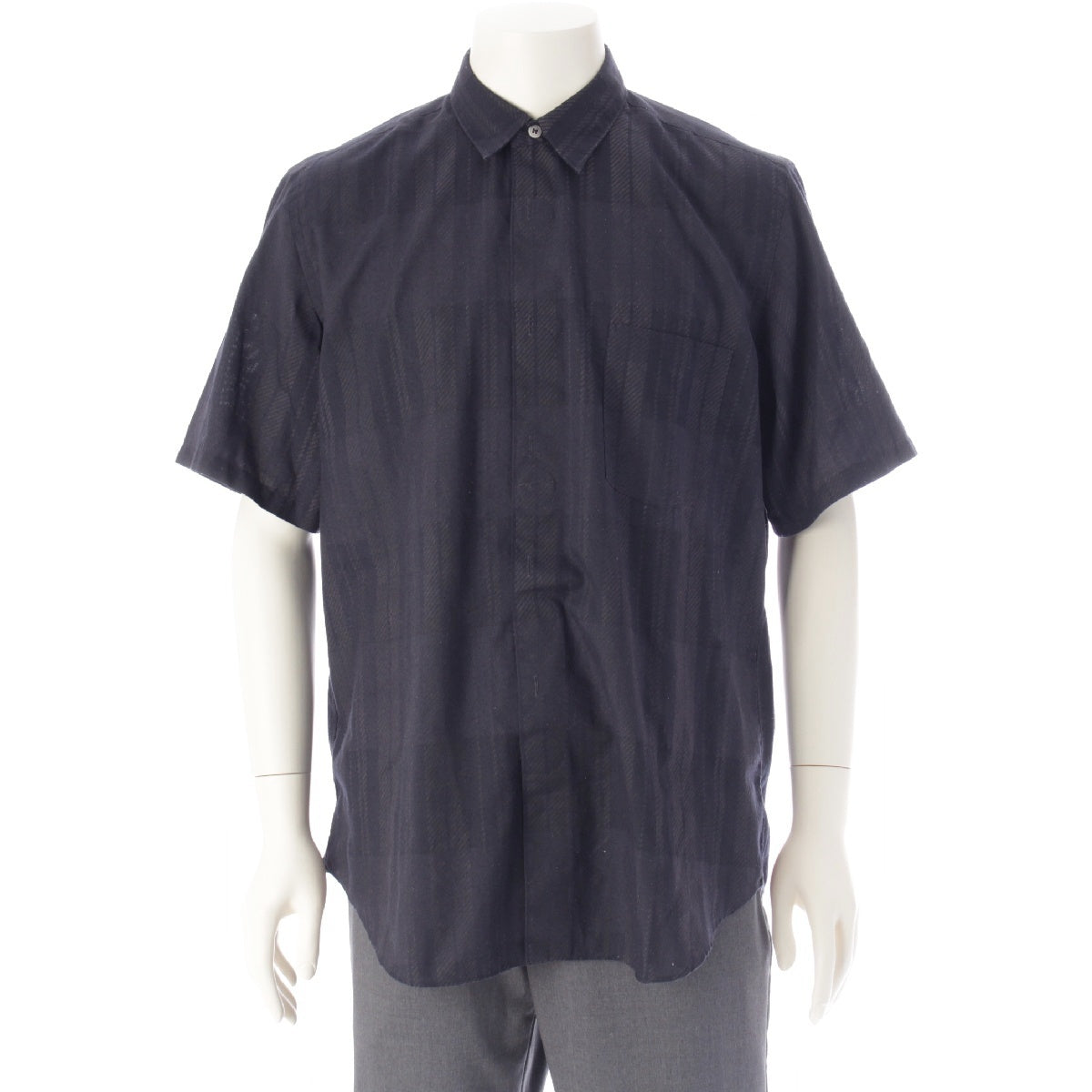 COMME des GARCONS HOMME AD2001 Silver Tag Short sleeve shirt tops HB 020200 Navy