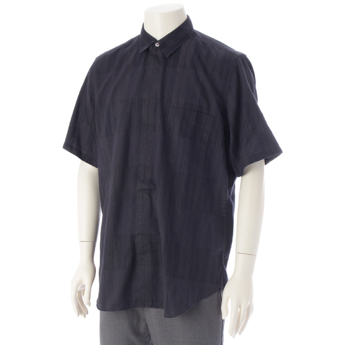 COMME des GARCONS HOMME AD2001 Silver Tag Short sleeve shirt tops HB 020200 Navy