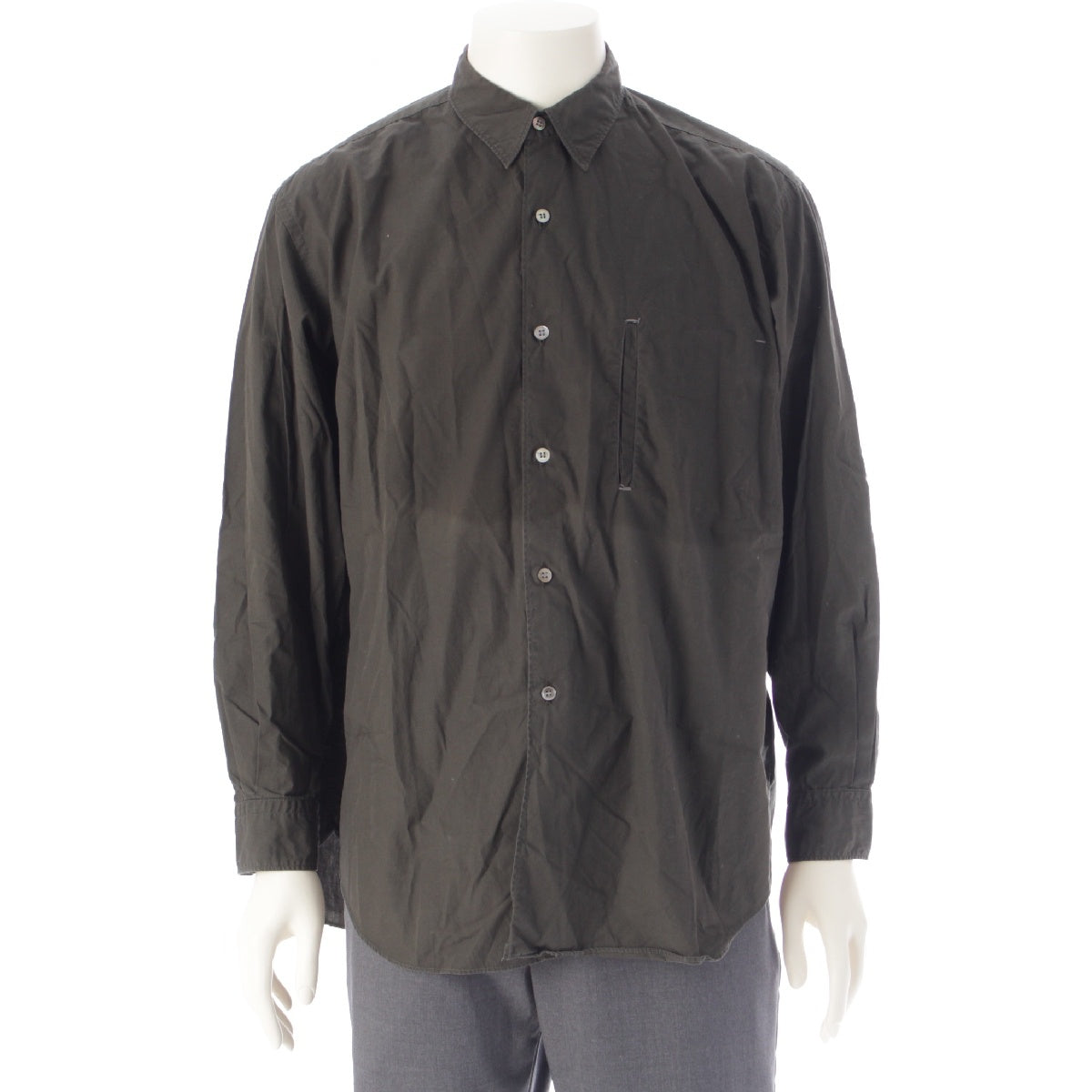 COMME des GARCONS HOMME AD1992 cotton Tanaka Omu Long sleeve shirt tops HB-080100 khaki