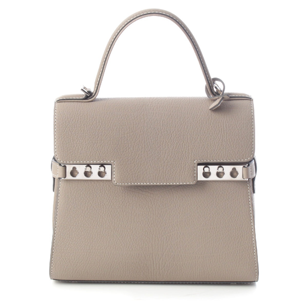 Delvaux Tampate PM Crispy Puff 2way Shoulder Handbag Torterre Greige