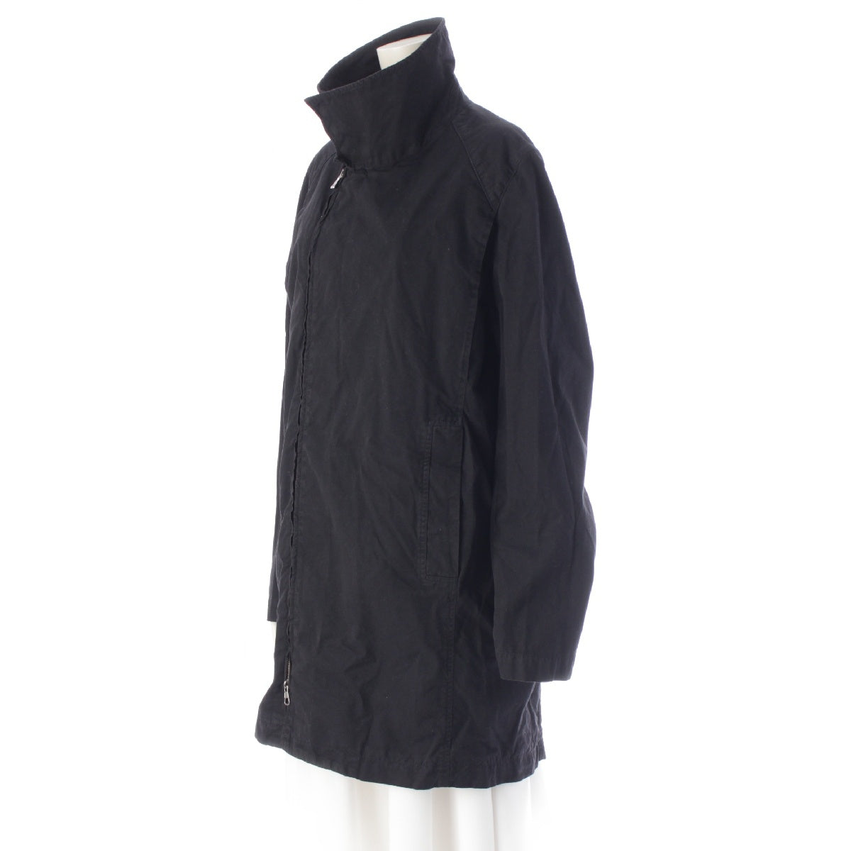 MARTIN MARGIELA 03Stainless Steel cotton High Neck Zip Up coat Jacket outerwear black M