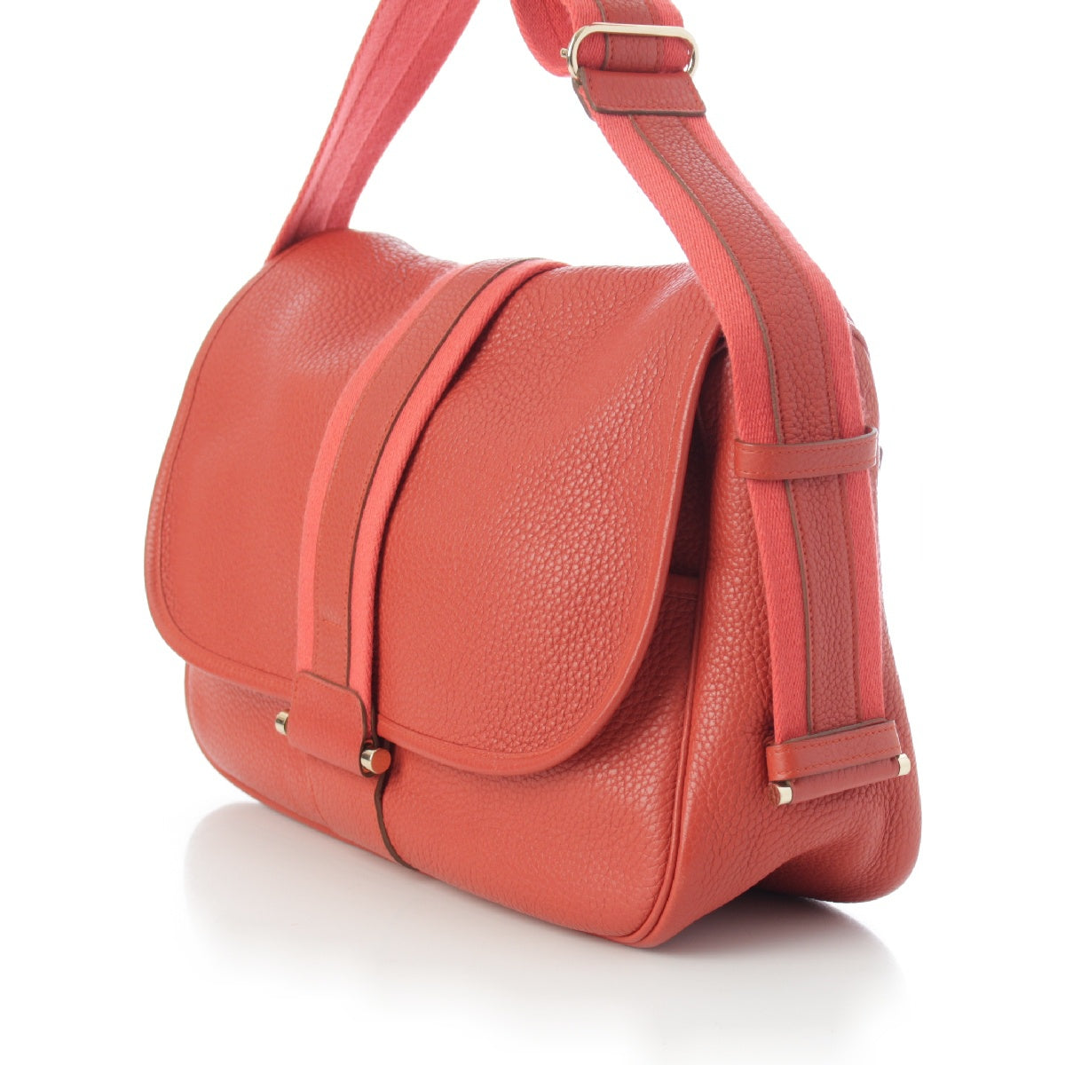 HERMES Boolean Lang Taurillon Clemence Shoulder Bag Rose Jaipur Sanguine