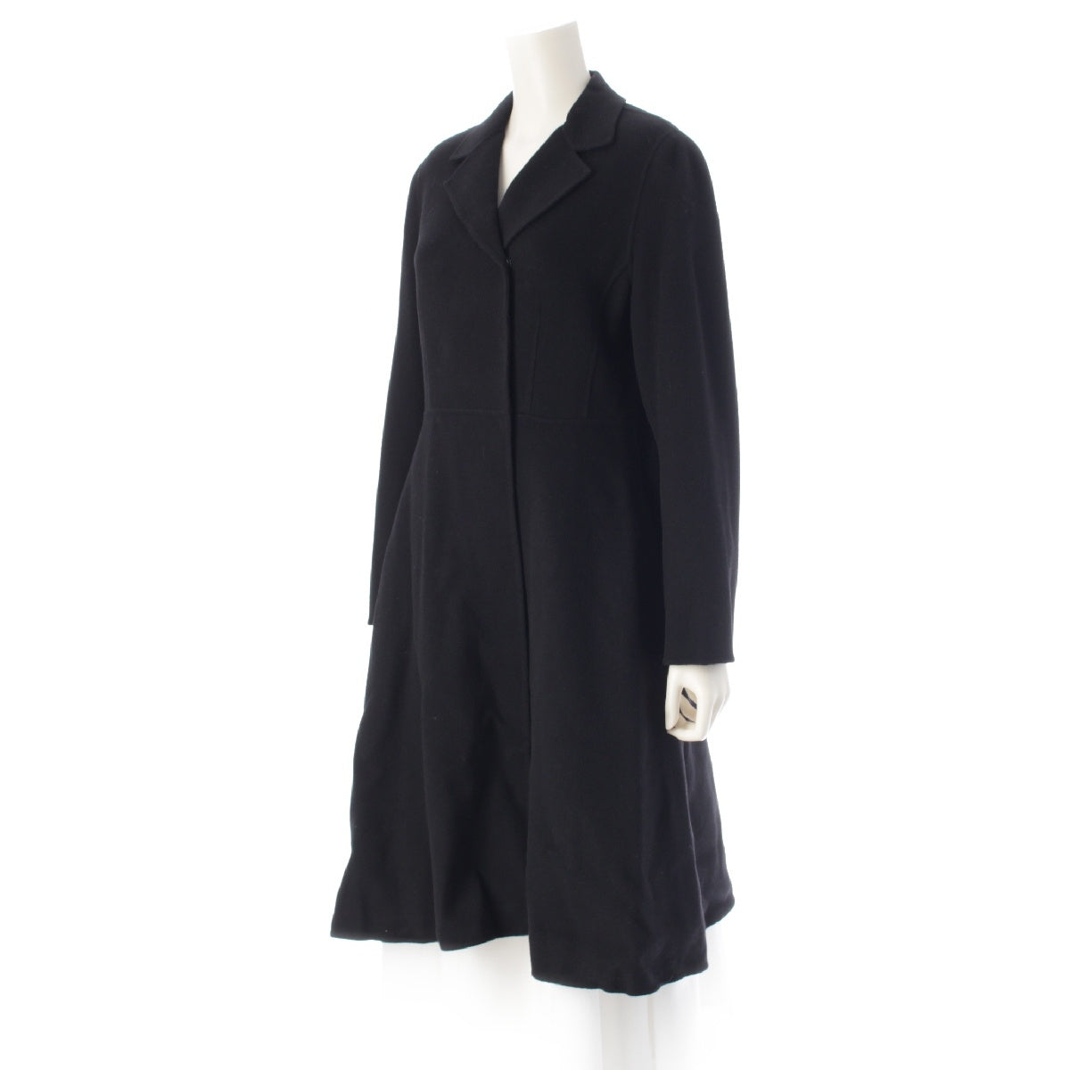 MAXMARA STUDIO Cutietoamano Virgin wool cashmere long coat outer black 38