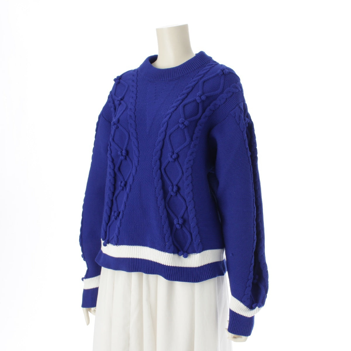 ADORE 24 years Popcorn Long Sleeve knit Sweaters Tops Pullovers 531‐1930416 blue 38