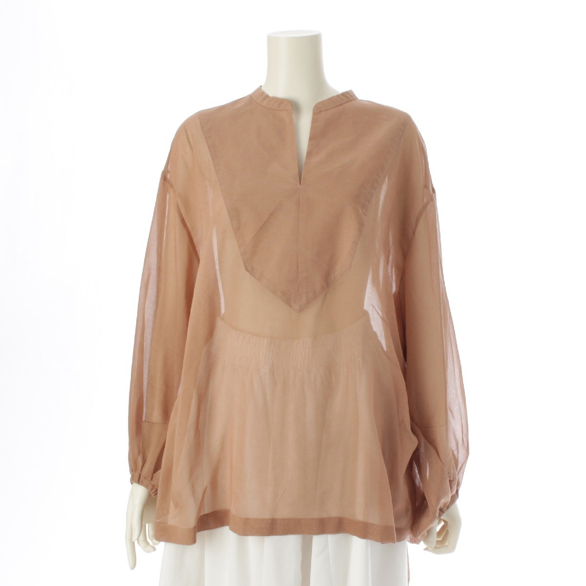 ADORE 23 years Organdy Sheer Soft Long Sleeve blouse tops 531-3110406 Brown 38