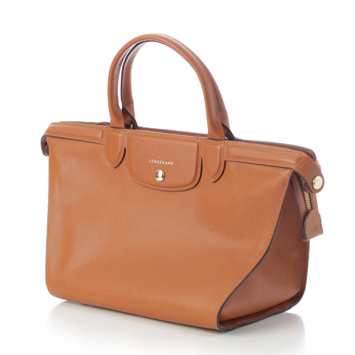 Longchamp Preage leather 2WAY Shoulder Handbag Brown