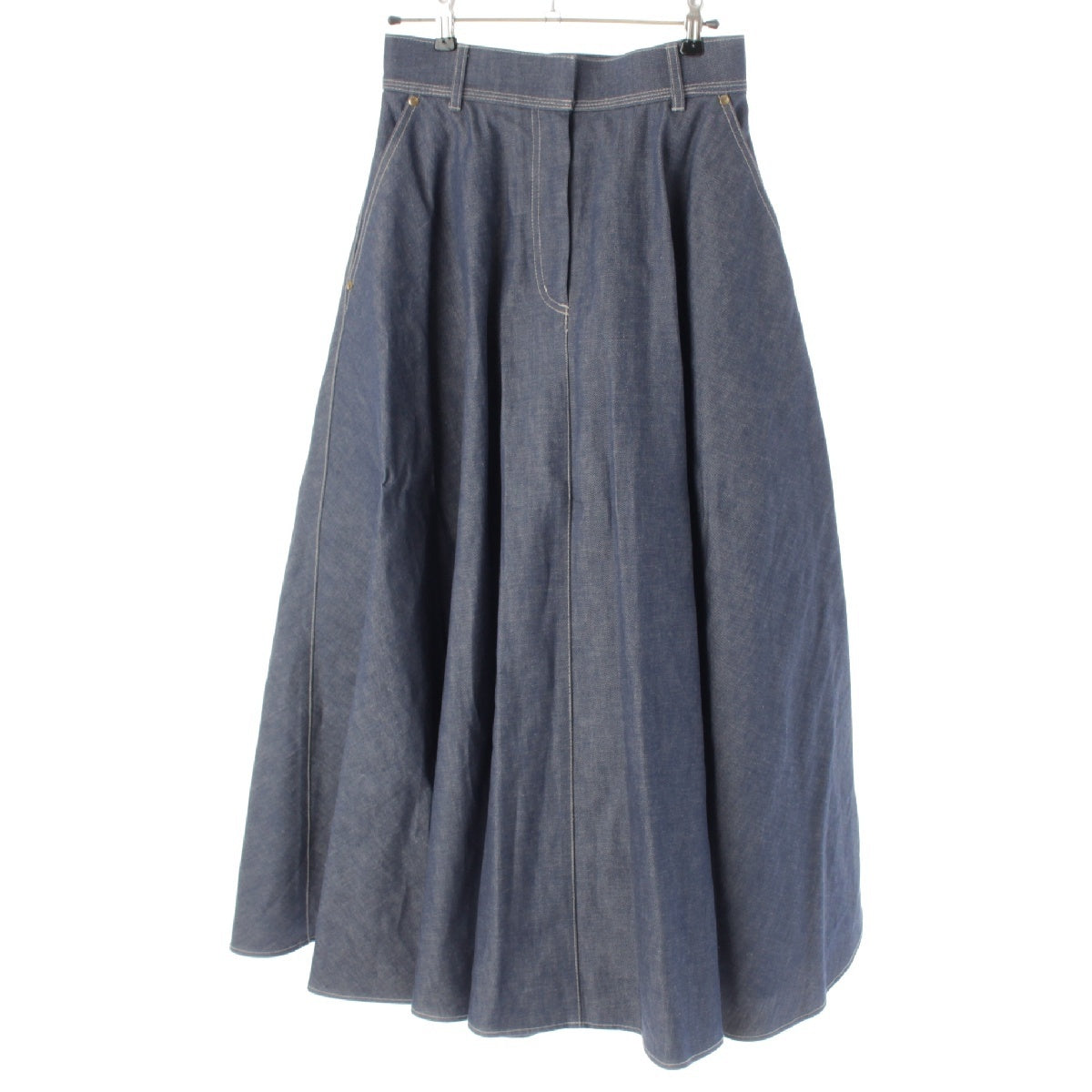 ebure Cotton denim Reactive Trapeze skirt Bottoms 3610500147 Indigo 36