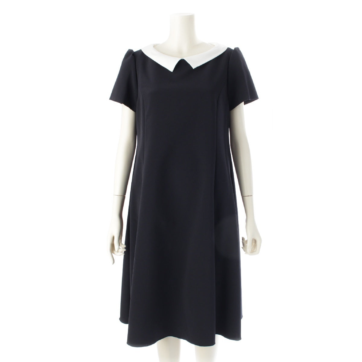 FOXEY NEW YORK 24 years Acapella With collar dress one piece 44664 Navy 42