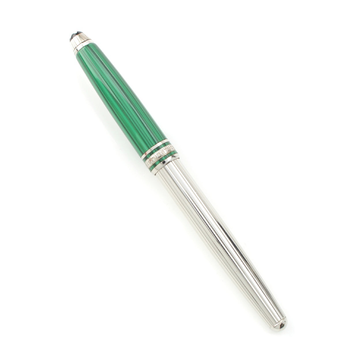 MONTBLANC Meisterstück Solitaire Nicholas I Nib 18K fountain pen Stationery and Writing Supplies Malachite Green Silver