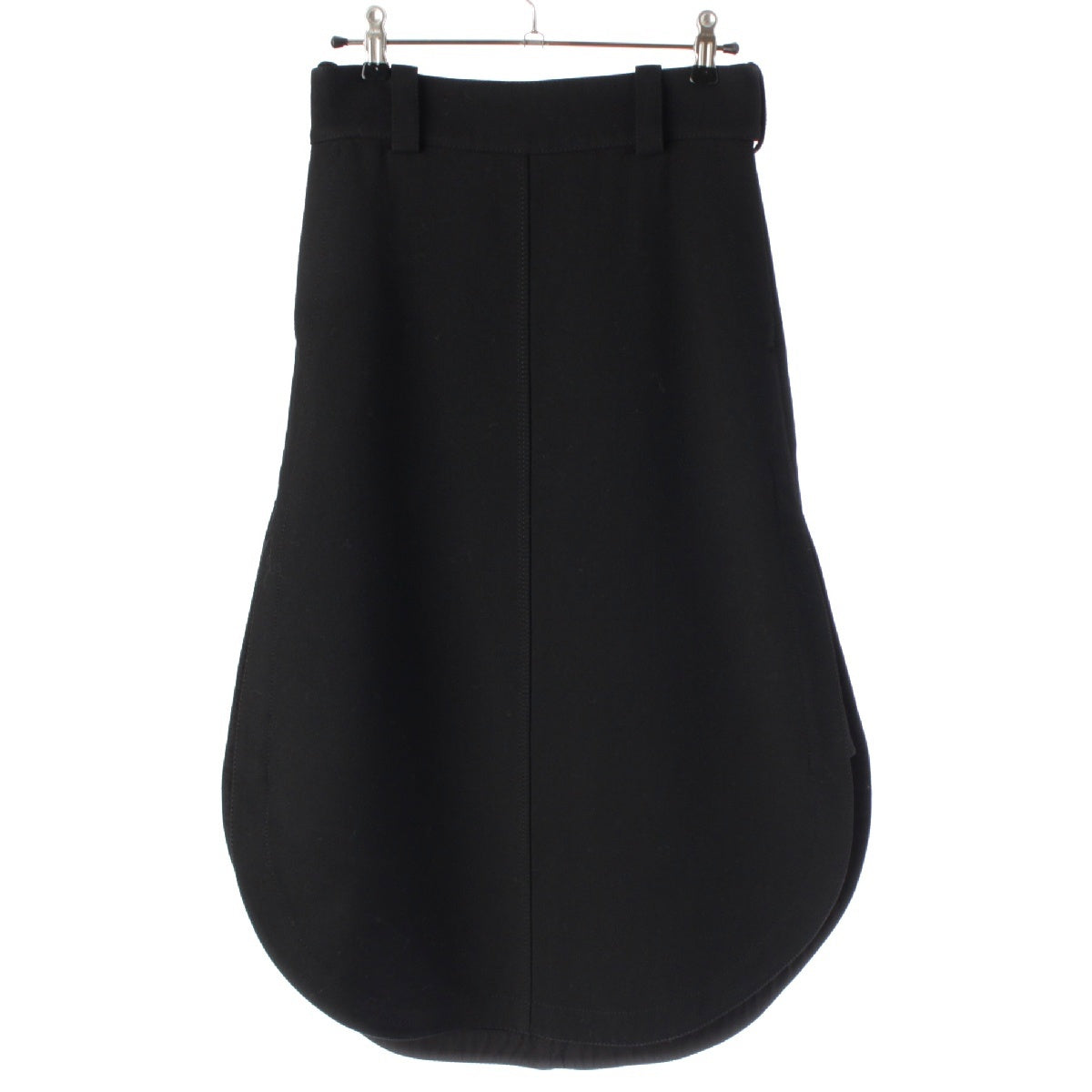 CELINE wool Round Long Hem skirt Bottoms 2 2V37 black 34