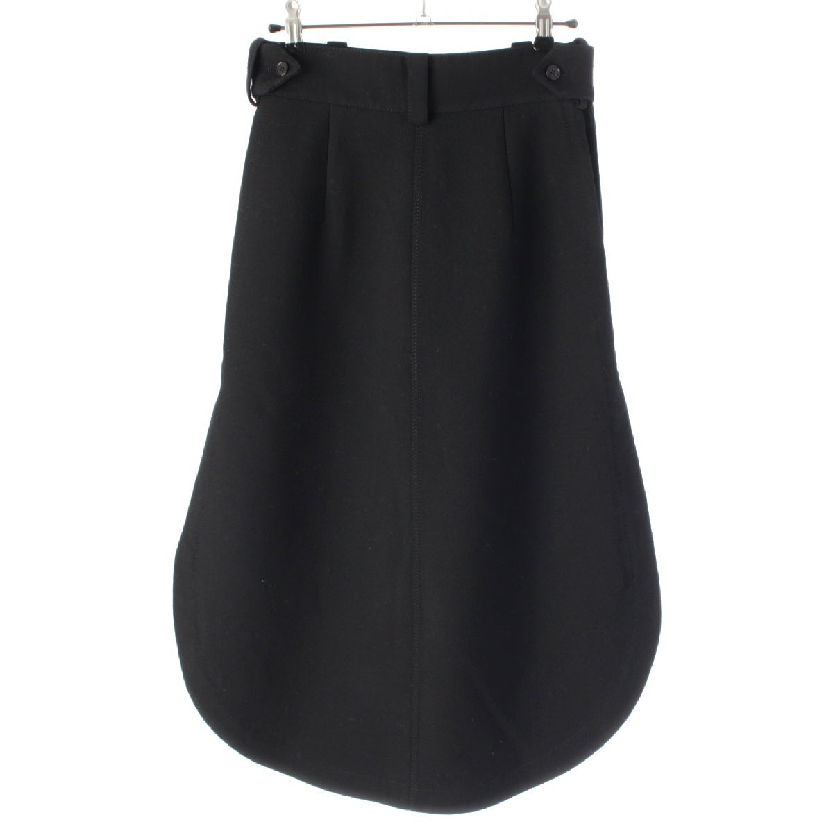 CELINE wool Round Long Hem skirt Bottoms 2 2V37 black 34