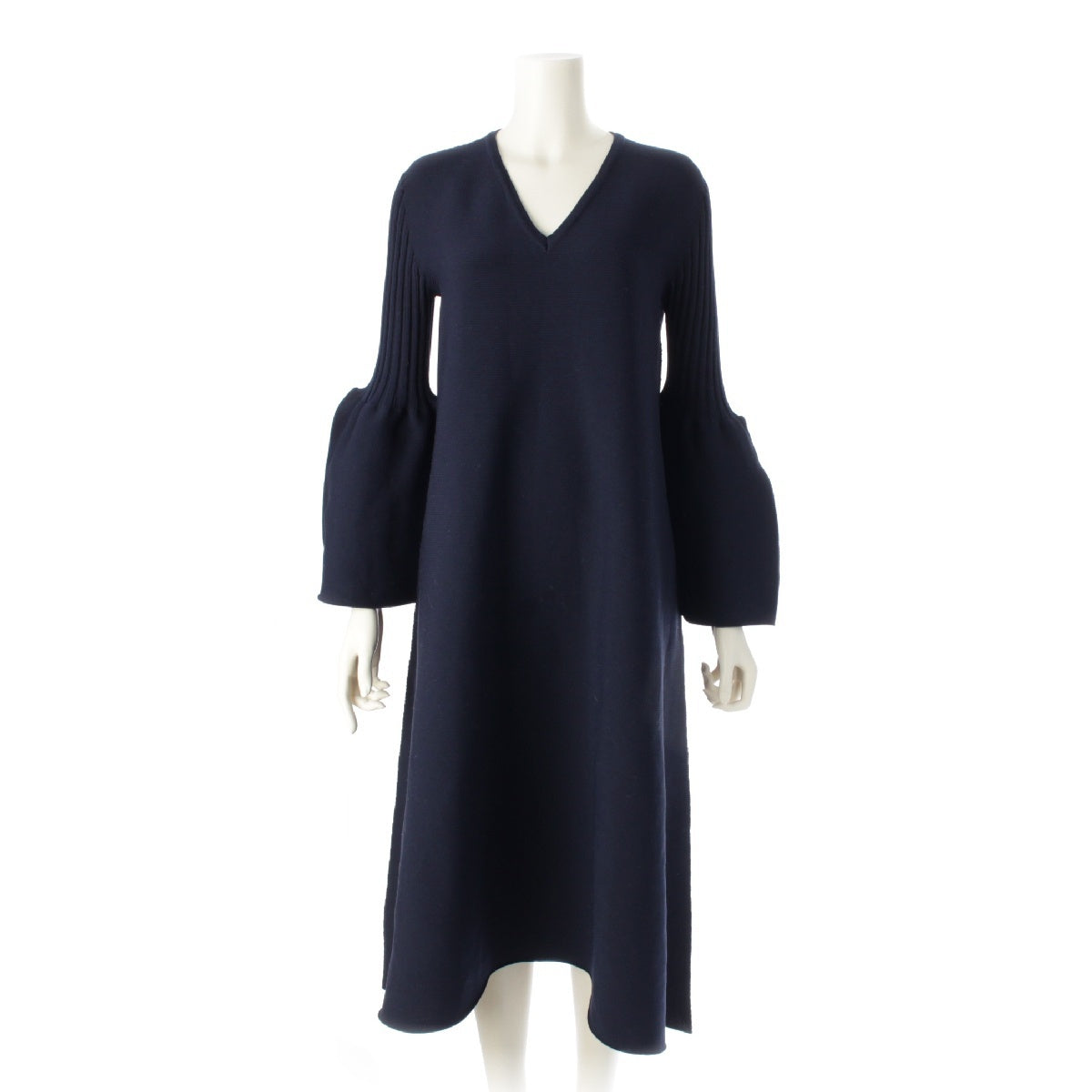 CFCL polyester POTTERY KAFTAN Dress with Sleeve Change and V-neck one piece CF005KH071 Navy 1