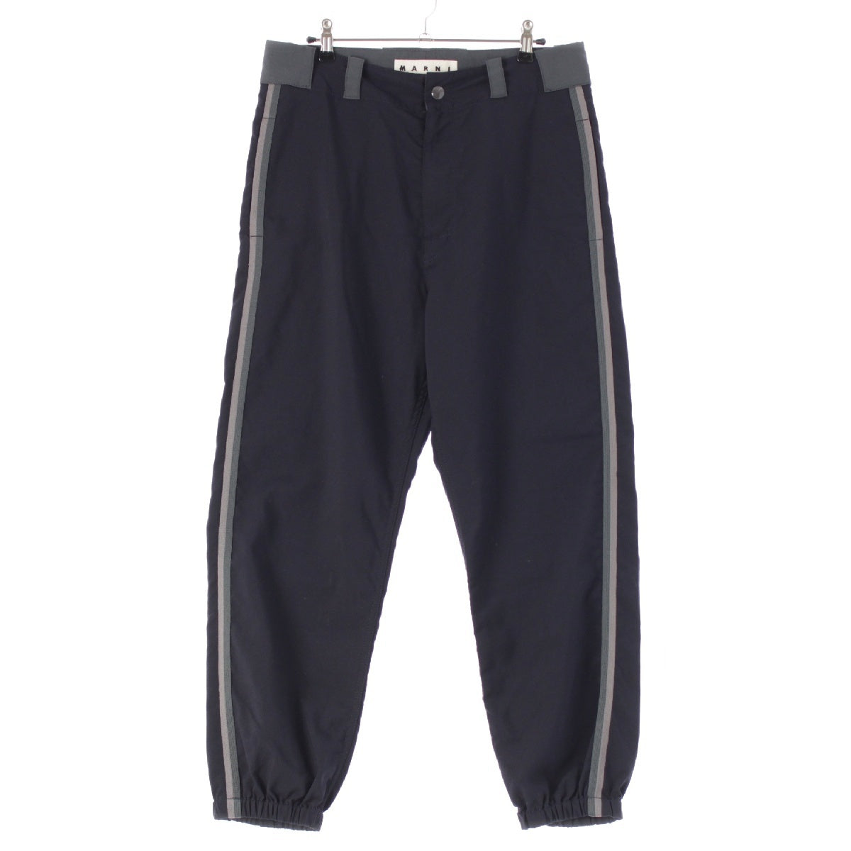 MARNI 19Stainless Steel wool Bicolor Side Line Rib Pants Slacks Bottoms PUMU0042Q0 Navy gray 46
