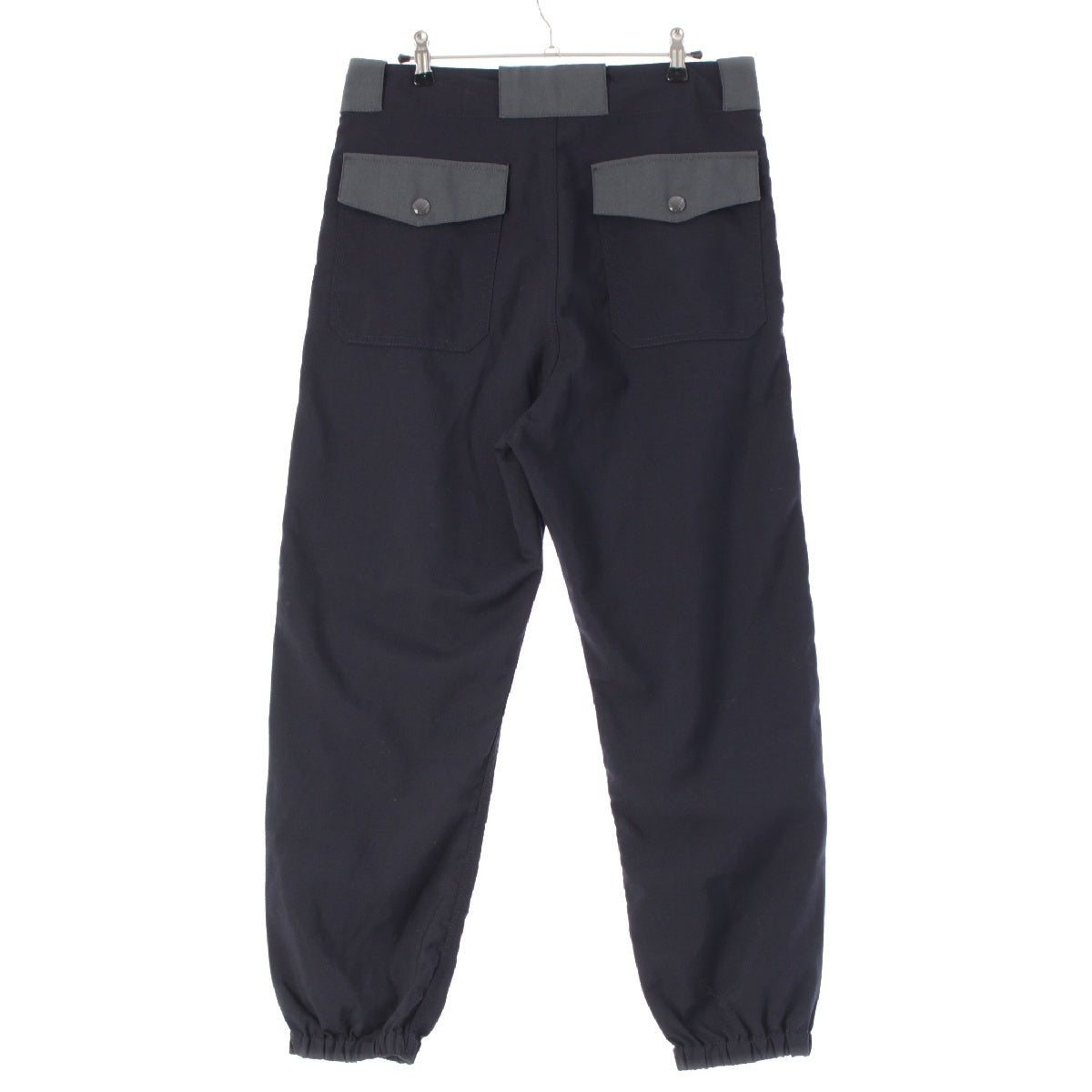 MARNI 19Stainless Steel wool Bicolor Side Line Rib Pants Slacks Bottoms PUMU0042Q0 Navy gray 46