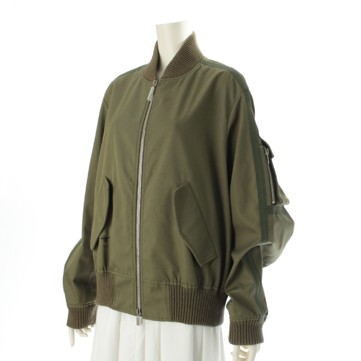 Christian Dior 19AW Sideline Bomber Military jacket outer 947C14B3204 Khaki green XS