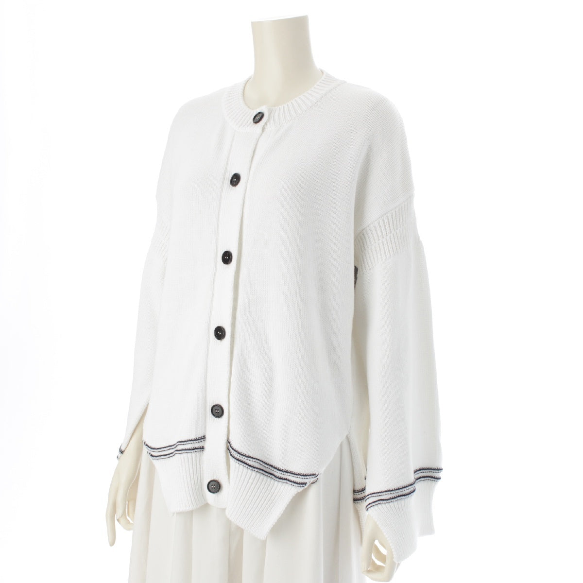 MARNI cotton Logo knit cardigan tops CDMD0309Q0 white 36