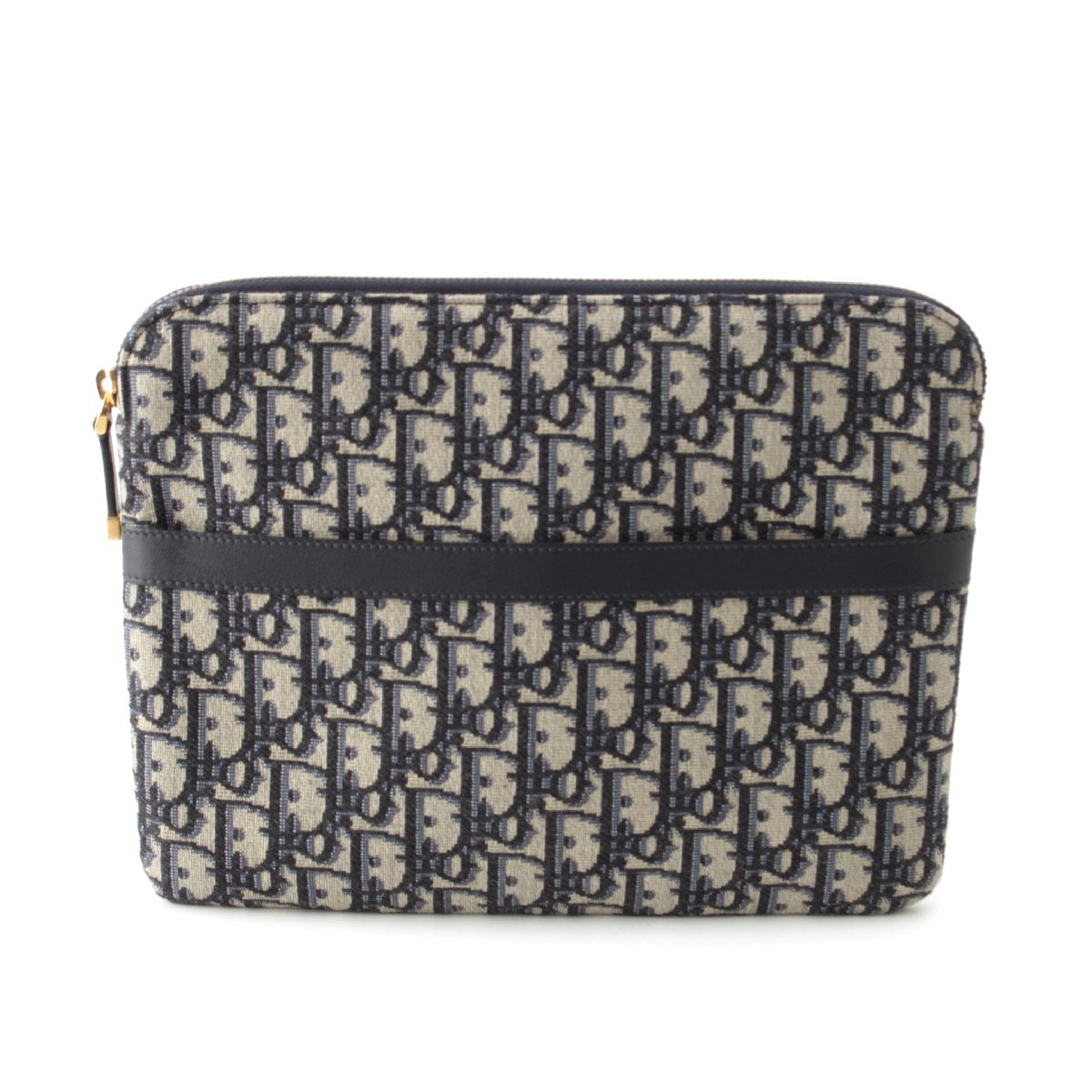 Dior canvas Oblique Trotter Travel pouch Clutch bag Navy