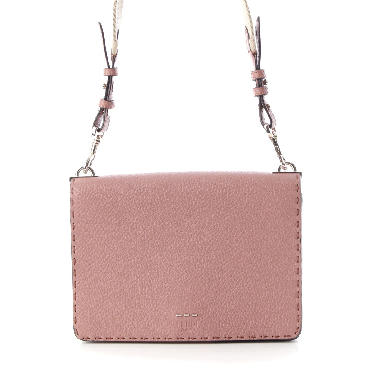 FENDI Celeria Quoio leather Messenger bag Shoulder Bag 8BT296 pink