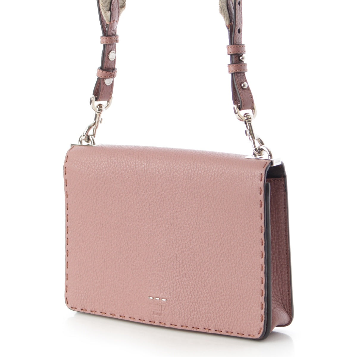 FENDI Celeria Quoio leather Messenger bag Shoulder Bag 8BT296 pink