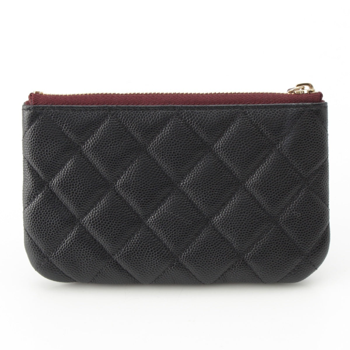 CHANEL Caviar skin COCO Mark Matrasse Pouch AP4020 black