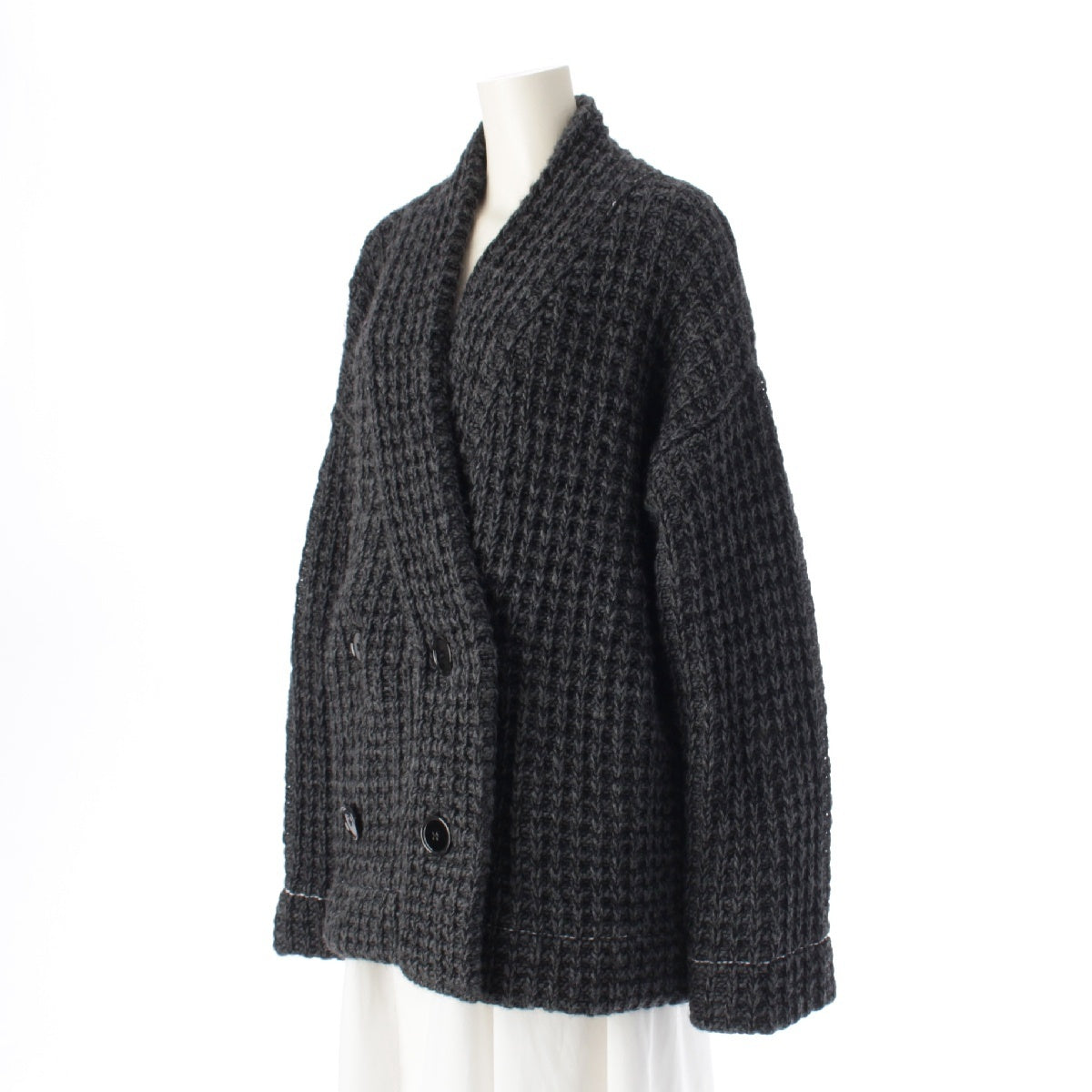 MM6 22 years Waffle knit cardigan S52GP0111 gray