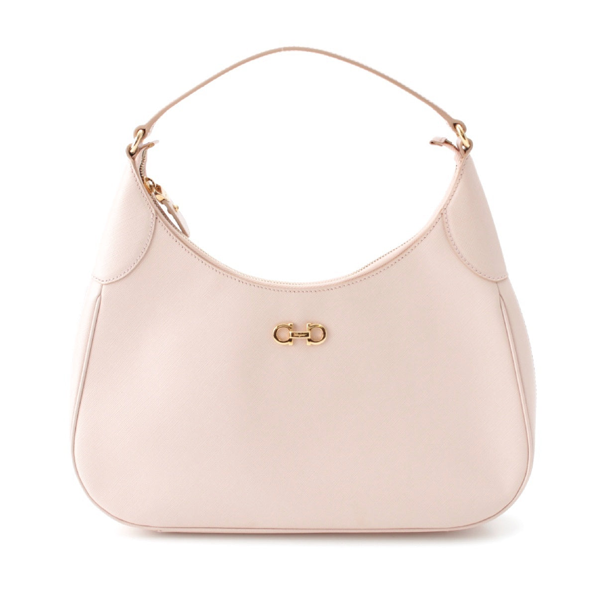 Salvatore Ferragamo Gancini leather one belt Shoulder Bag Handbag pink