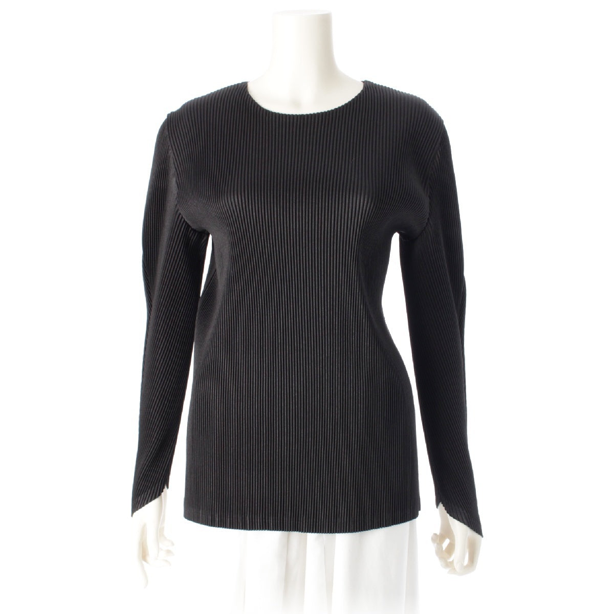 ISSEY MIYAKE 24 years Pleated crew neck Cut tops IM41FJ620 black 2