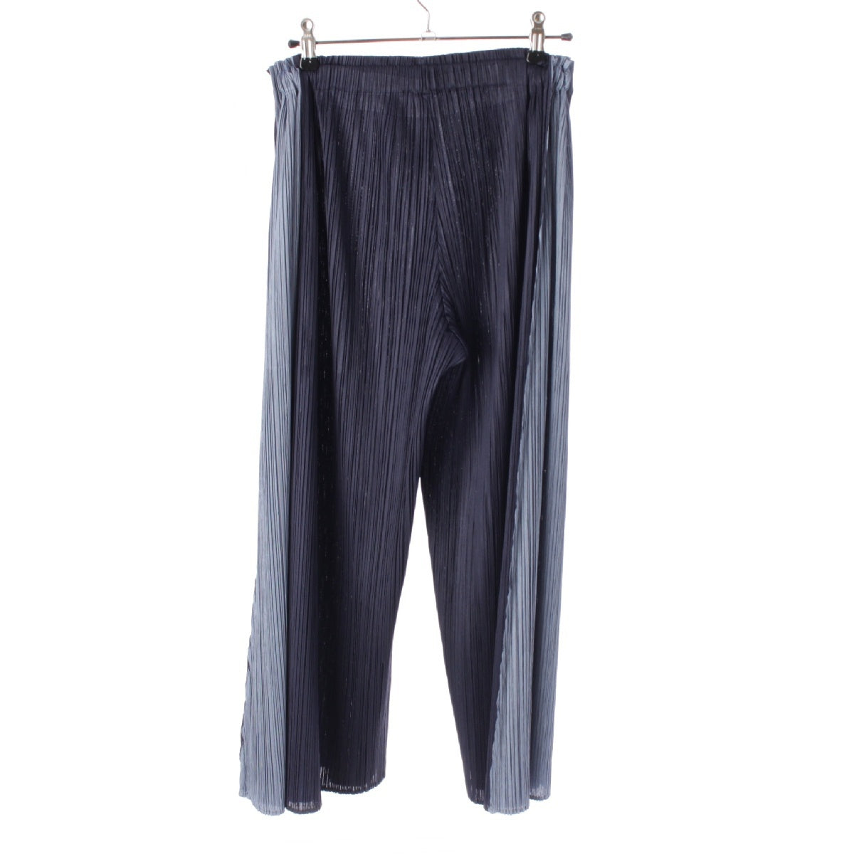 PLEATS PLEASE ISSEY  21Stainless Steel DELTA Trousers Sideline Wide Pants Bottoms PP11-JF563 Navy 3