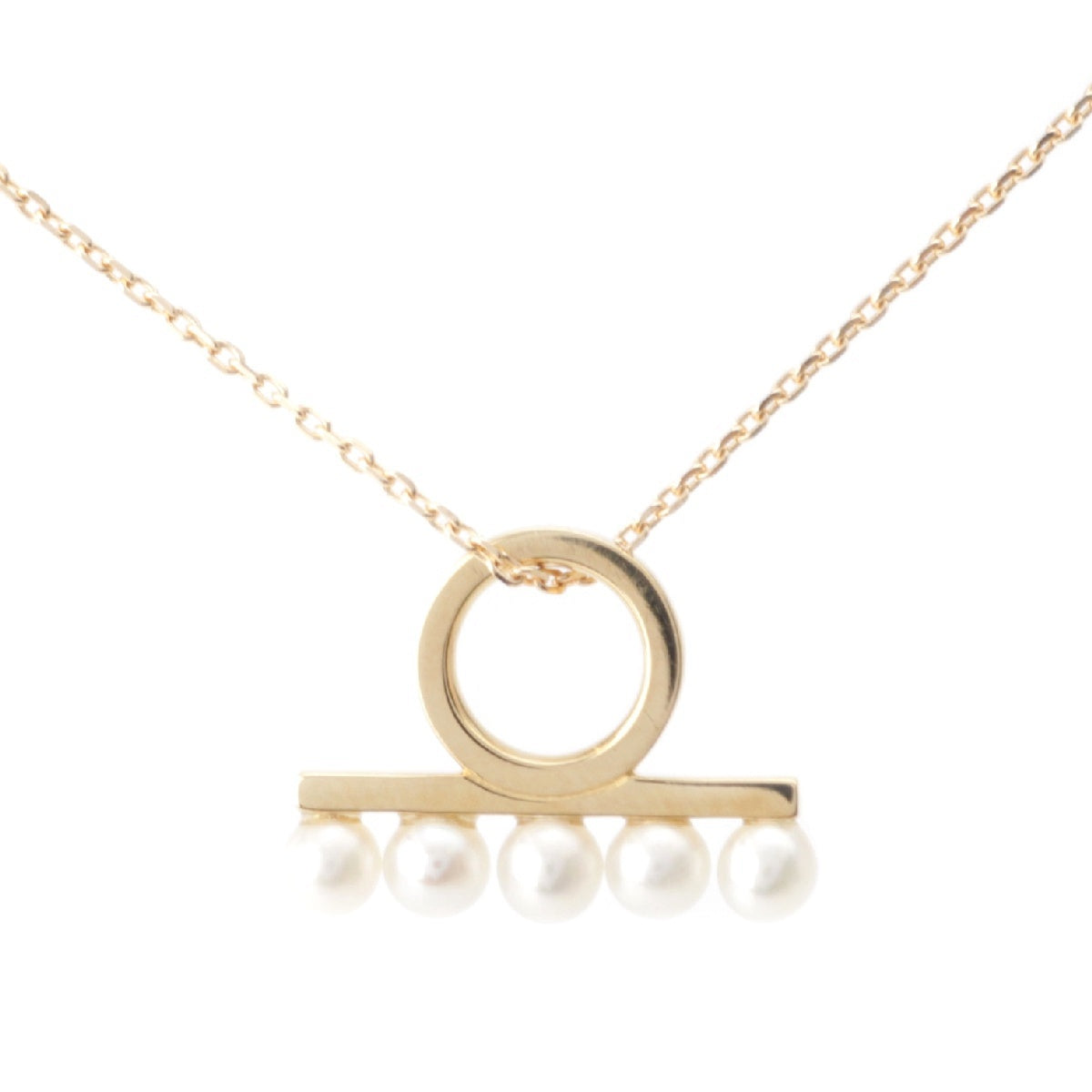 TASAKI Balance Charm Pearl Necklace Accessories 18K Yellow Gold Yellow Gold 2.3g