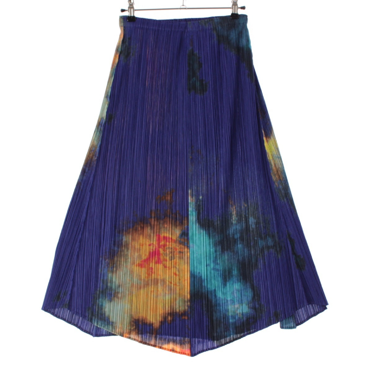 PLEATS PLEASE ISSEY  06 year Printed Pleated Flares skirt PP61-JG503 Blue x multicolor 2