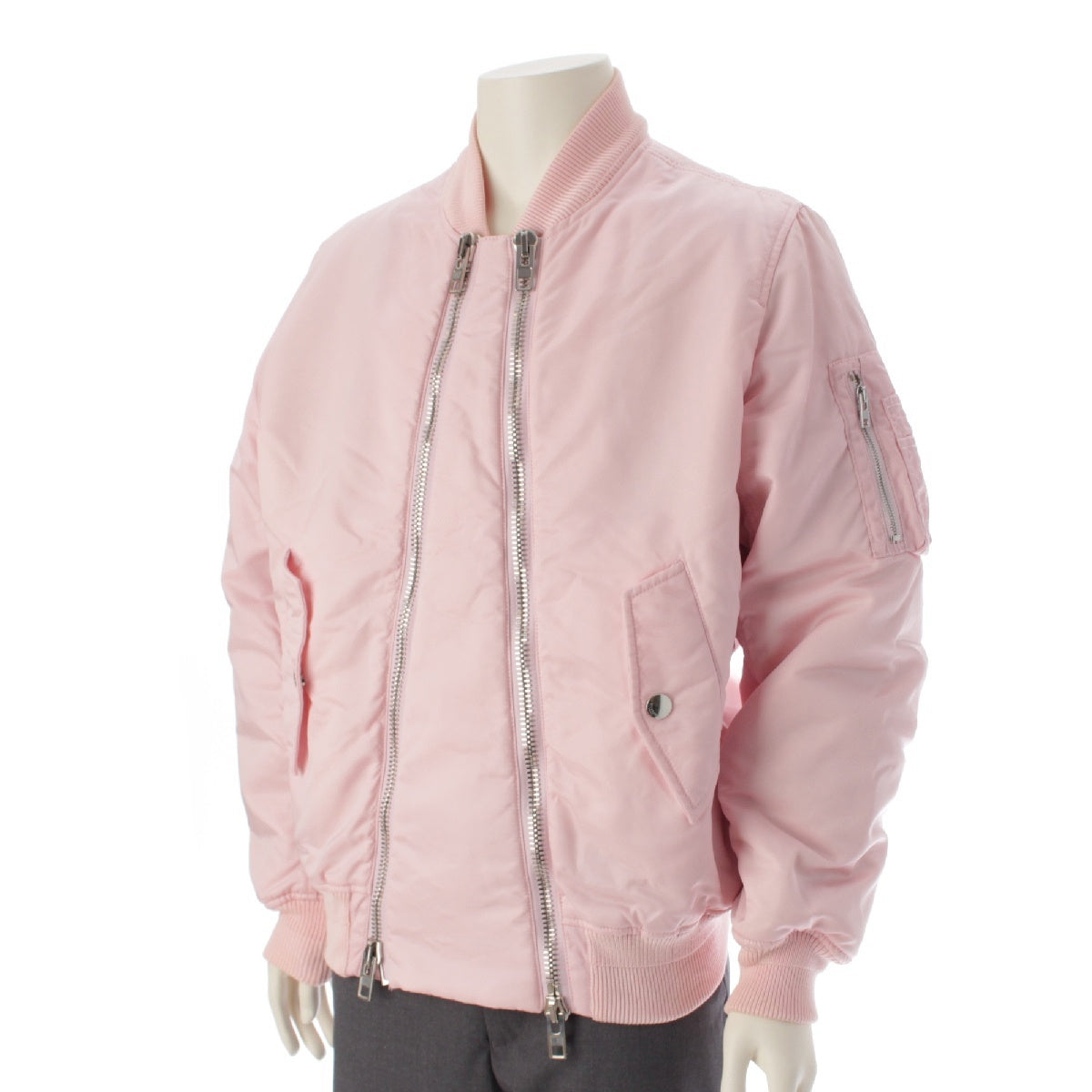 Givenchy 2017 Double Zip Bomber Jacket 17S 0602 041 Pink 48