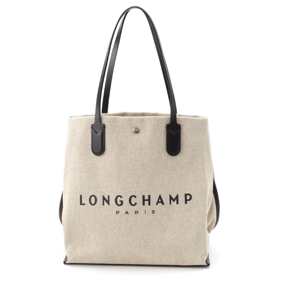 Longchamp Essential Canvas leather Transformation Logo Tote Bag Shopping bag 10090 natural