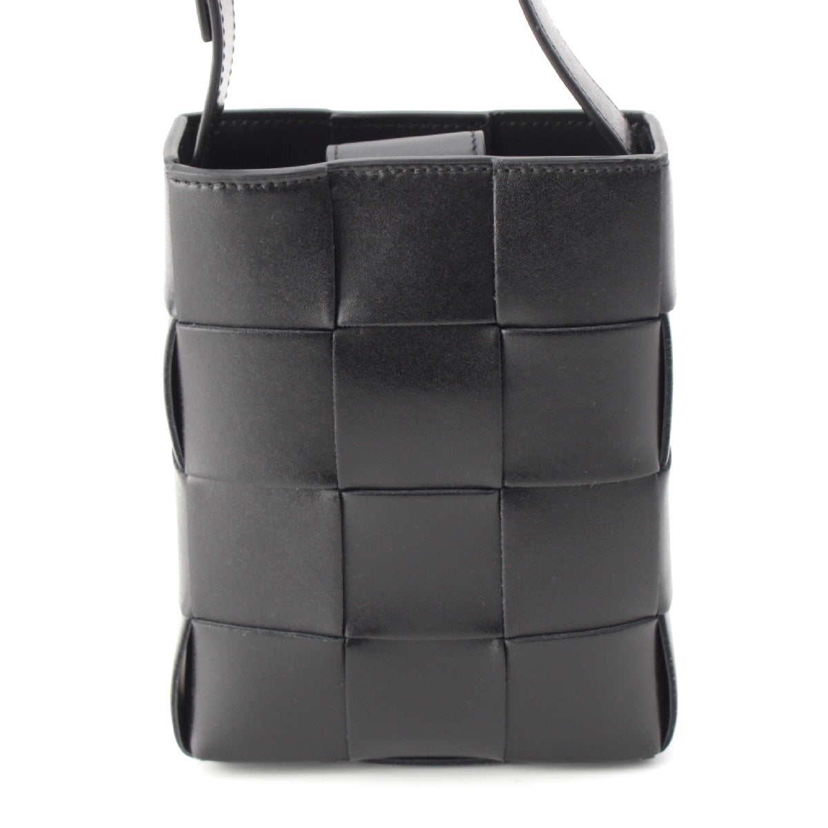 BOTTEGAVENETA leather Maxi Intre Cassette Crossbody Shoulder Bag 729298 black