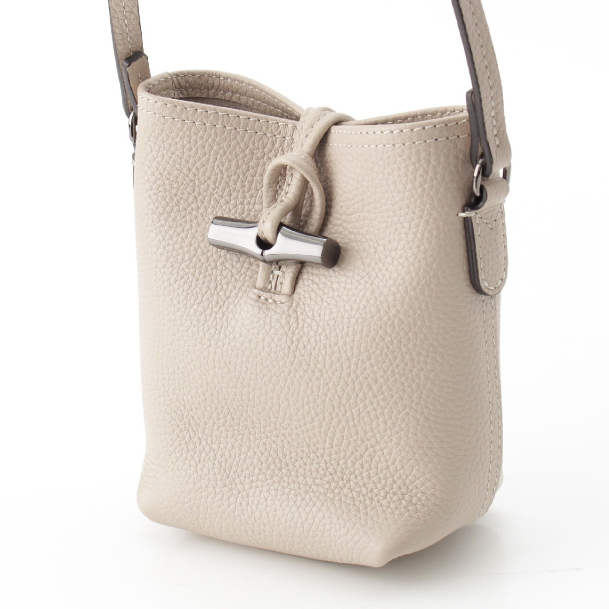 Longchamp leather Rozo Crossbody Shoulder Bag beige